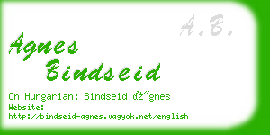 agnes bindseid business card